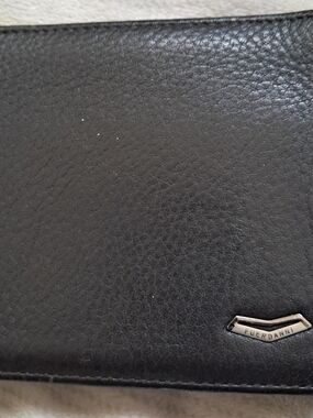Black Leather Money Clip